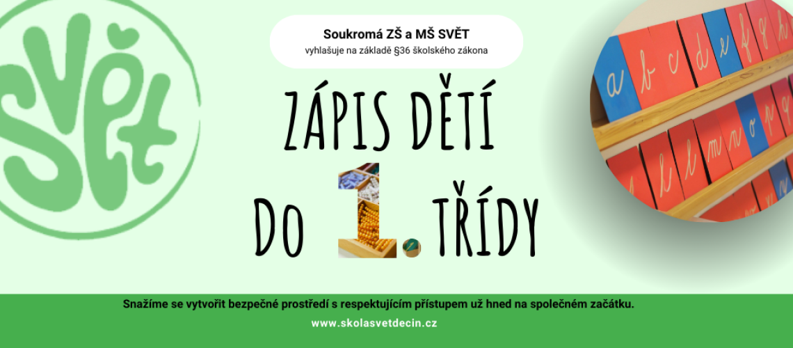 ZÁPIS DĚTÍ DO PRVNÍ TRÍDY (1024 x 442 px)